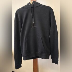Saint Laurent Logo Hoodie – Black